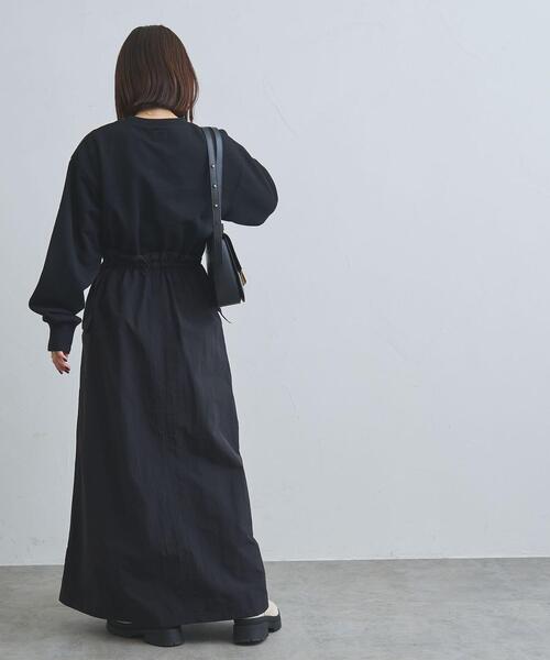 coen（コーエン）の「スウェット×カーゴドッキングワンピース（ワンピース・レディース・ブラック/ナチュラル/オリーブ・FREE）」の9枚目の写真