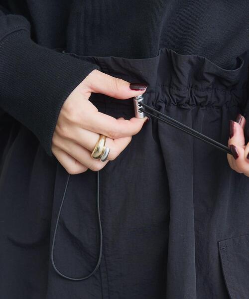 coen（コーエン）の「スウェット×カーゴドッキングワンピース（ワンピース・レディース・ブラック/ナチュラル/オリーブ・FREE）」の10枚目の写真