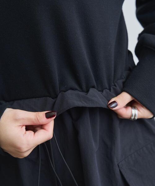 coen（コーエン）の「スウェット×カーゴドッキングワンピース（ワンピース・レディース・ブラック/ナチュラル/オリーブ・FREE）」の12枚目の写真