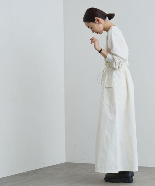 coen（コーエン）の「スウェット×カーゴドッキングワンピース（ワンピース・レディース・ブラック/ナチュラル/オリーブ・FREE）」の16枚目の写真