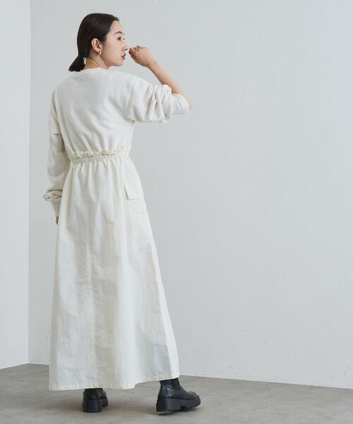 coen（コーエン）の「スウェット×カーゴドッキングワンピース（ワンピース・レディース・ブラック/ナチュラル/オリーブ・FREE）」の19枚目の写真