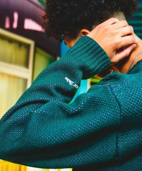 My sugar Babe(マイシュガーベイブ)の「msb flag knit / MSBフラッグニット(ニット/セーター・レディース・グリーン・MEDIUM)」の6枚目の写真