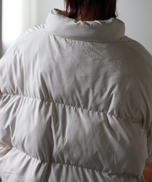 Fizz（フィズ）の「【Fizz/フィズ】　ハイネック中綿ジャケット（ダウンジャケット/コート・レディース・ブラック/ベージュ/ライトカーキ/アイボリー・M）」の16枚目の写真