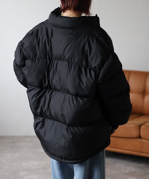 Fizz（フィズ）の「【Fizz/フィズ】　ハイネック中綿ジャケット（ダウンジャケット/コート・レディース・ブラック/ベージュ/ライトカーキ/アイボリー・M）」の19枚目の写真