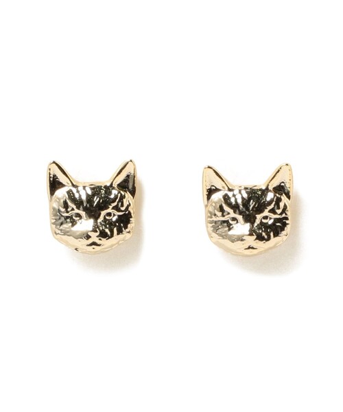 k18YG べっ甲 猫ピアス ぶら下がり NEW限定品】 べっ甲 k18YG 猫ピアス アクセサリー ぶら下がり