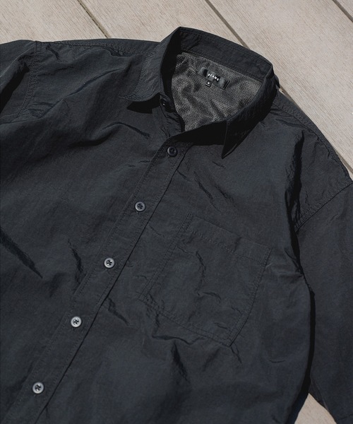 【BLACK】BEAMS / 撥水 アクティブ シャツ BEAMS（ビームス）【撥水】リラックスフィット アクティブ シャツ