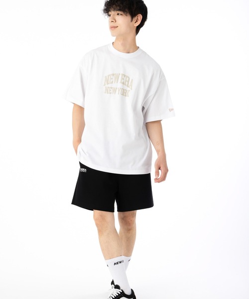 NEW ERA(ニューエラ)の「ニューエラ 半袖Tシャツ オーバーサイズ クラシックアーチロゴ(Tシャツ/カットソー・メンズ・ブラック/ストーン/ホワイト・L/M/S/XXL/XL)」の10枚目の写真