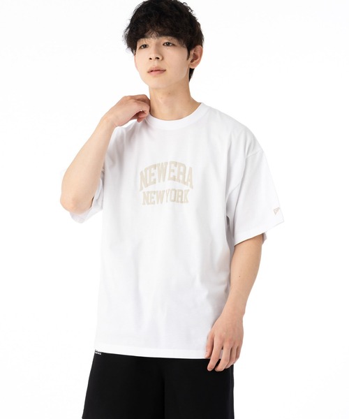 NEW ERA(ニューエラ)の「ニューエラ 半袖Tシャツ オーバーサイズ クラシックアーチロゴ(Tシャツ/カットソー・メンズ・ブラック/ストーン/ホワイト・L/M/S/XXL/XL)」の5枚目の写真