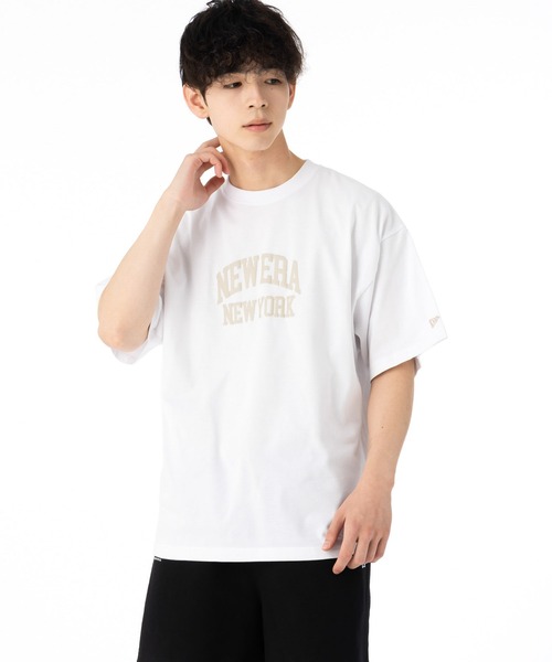 NEW ERA(ニューエラ)の「ニューエラ 半袖Tシャツ オーバーサイズ クラシックアーチロゴ(Tシャツ/カットソー・メンズ・ブラック/ストーン/ホワイト・L/M/S/XXL/XL)」の6枚目の写真