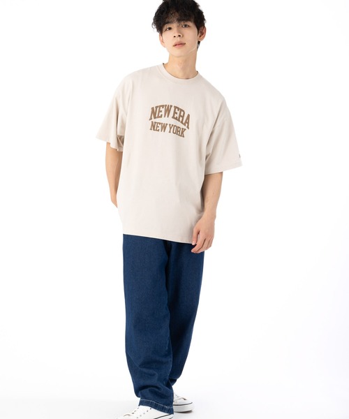 NEW ERA(ニューエラ)の「ニューエラ 半袖Tシャツ オーバーサイズ クラシックアーチロゴ(Tシャツ/カットソー・メンズ・ブラック/ストーン/ホワイト・L/M/S/XXL/XL)」の22枚目の写真