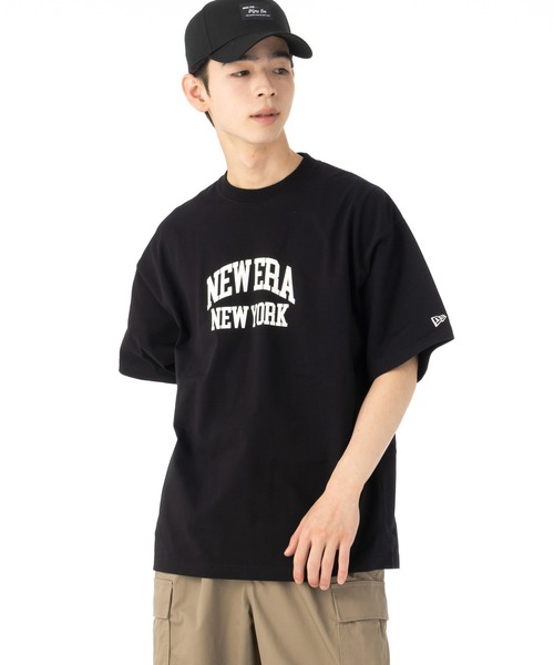 NEW ERA(ニューエラ)の「ニューエラ 半袖Tシャツ オーバーサイズ クラシックアーチロゴ(Tシャツ/カットソー・メンズ・ブラック/ストーン/ホワイト・L/M/S/XXL/XL)」の19枚目の写真