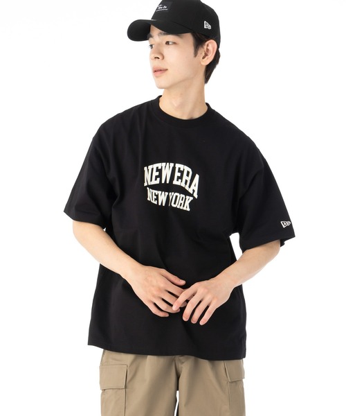 NEW ERA(ニューエラ)の「ニューエラ 半袖Tシャツ オーバーサイズ クラシックアーチロゴ(Tシャツ/カットソー・メンズ・ブラック/ストーン/ホワイト・L/M/S/XXL/XL)」の20枚目の写真