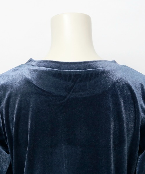 Rejoule(リジュール)の「サムホールロングスリーブベロアトップス(Tシャツ/カットソー・レディース・グレー/ネイビー/ブラック・FREE)」の9枚目の写真