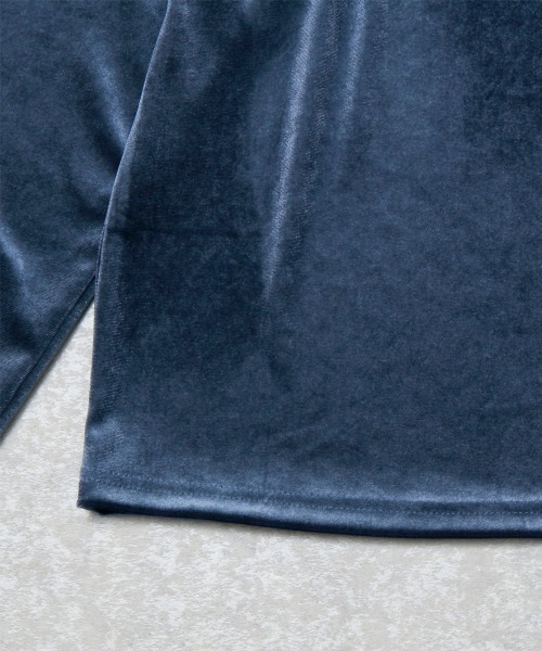 Rejoule(リジュール)の「サムホールロングスリーブベロアトップス(Tシャツ/カットソー・レディース・グレー/ネイビー/ブラック・FREE)」の13枚目の写真