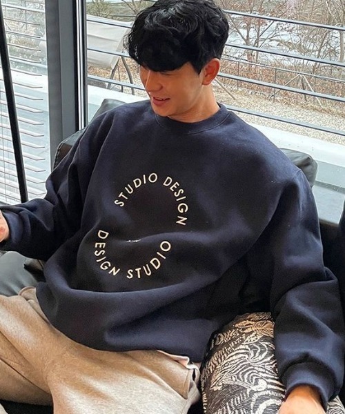 B.R.U（ブル）の「グラフィック裏起毛スウェット / トレーナー（スウェット・メンズ・ネイビー/グレー・FREE）」の13枚目の写真