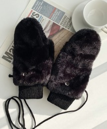 MYMOOD.(マイムード)の【スマホ対応】フェイクファー 2WAY ミトングローブ 手袋(手袋)