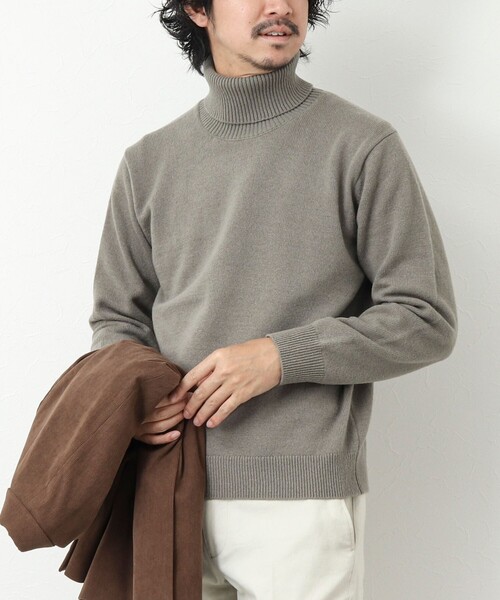 NOLLEY'S goodman（ノーリーズグッドマン）の「《ビジカジ対応》ラムウール タートルネックニット（ニット/セーター・メンズ・ネイビー/ロイヤルブルー/グレイッシュベージュ/ホワイト・L/M/S）」の20枚目の写真