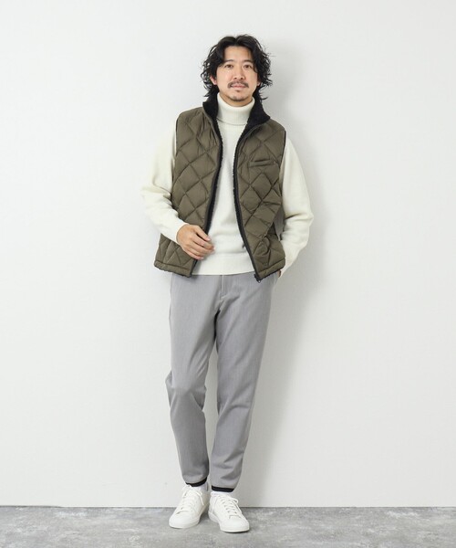 NOLLEY'S goodman（ノーリーズグッドマン）の「《ビジカジ対応》ラムウール タートルネックニット（ニット/セーター・メンズ・ネイビー/ロイヤルブルー/グレイッシュベージュ/ホワイト・L/M/S）」の10枚目の写真