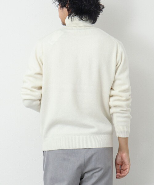 NOLLEY'S goodman（ノーリーズグッドマン）の「《ビジカジ対応》ラムウール タートルネックニット（ニット/セーター・メンズ・ネイビー/ロイヤルブルー/グレイッシュベージュ/ホワイト・L/M/S）」の7枚目の写真