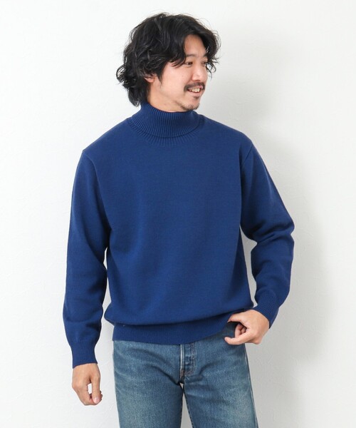 NOLLEY'S goodman（ノーリーズグッドマン）の「《ビジカジ対応》ラムウール タートルネックニット（ニット/セーター・メンズ・ネイビー/ロイヤルブルー/グレイッシュベージュ/ホワイト・L/M/S）」の21枚目の写真