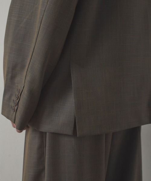 double breasted chambray tailored jacket / ダブルブレスト