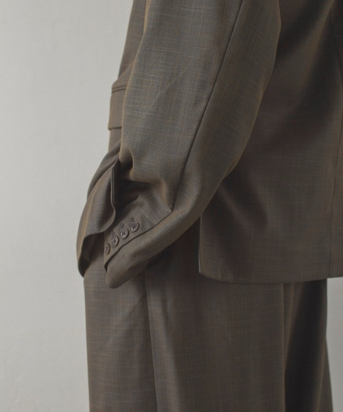 double breasted chambray tailored jacket / ダブルブレスト