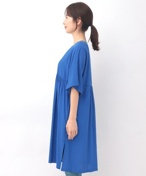 チチカカ（チチカカ）の「キカ刺繍チュニックワンピース（ワンピース・レディース・ライトグレー/ブラック/ブルー・FREE）」の12枚目の写真