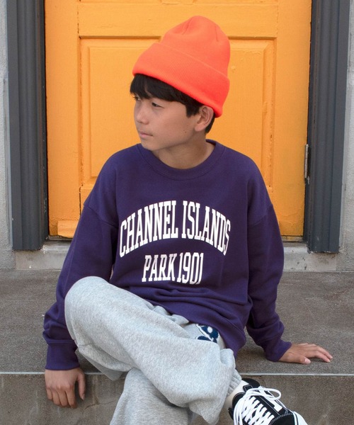 GLAZOS（グラソス）の「【大人向けサイズあり】【再入荷】【プチプラ】【あったか】裏起毛・アソートフロントロゴプリントトレーナー（その他トップス・キッズ・カーキ/グレー/ブルー/ブラック/パープル/ネイビー・170cm/160cm/150cm/140cm/130cm）」の6枚目の写真