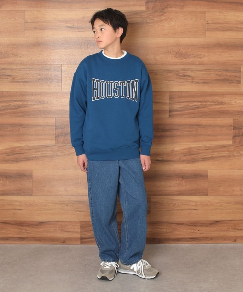 GLAZOS（グラソス）の「【大人向けサイズあり】【再入荷】【プチプラ】【あったか】裏起毛・アソートフロントロゴプリントトレーナー（その他トップス・キッズ・カーキ/グレー/ブルー/ブラック/パープル/ネイビー・170cm/160cm/150cm/140cm/130cm）」の7枚目の写真