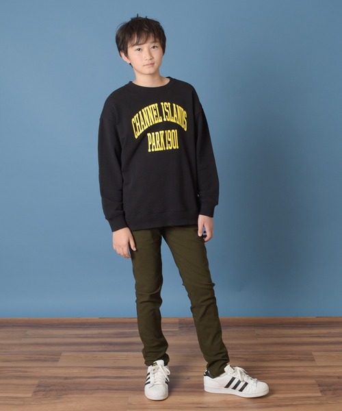 GLAZOS（グラソス）の「【大人向けサイズあり】【再入荷】【プチプラ】【あったか】裏起毛・アソートフロントロゴプリントトレーナー（その他トップス・キッズ・カーキ/グレー/ブルー/ブラック/パープル/ネイビー・170cm/160cm/150cm/140cm/130cm）」の9枚目の写真