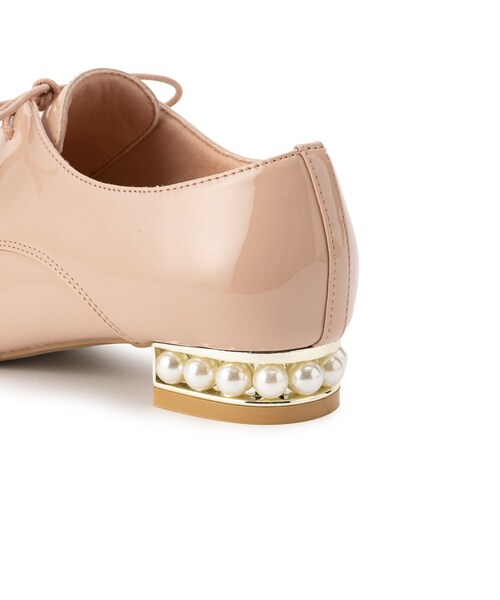 ESPERANZA（エスペランサ）の「フェイクパールヒールレースアップシューズ 24SS（ドレスシューズ・レディース・チョコ/ブラック系1・M/L/S/LL）」の11枚目の写真