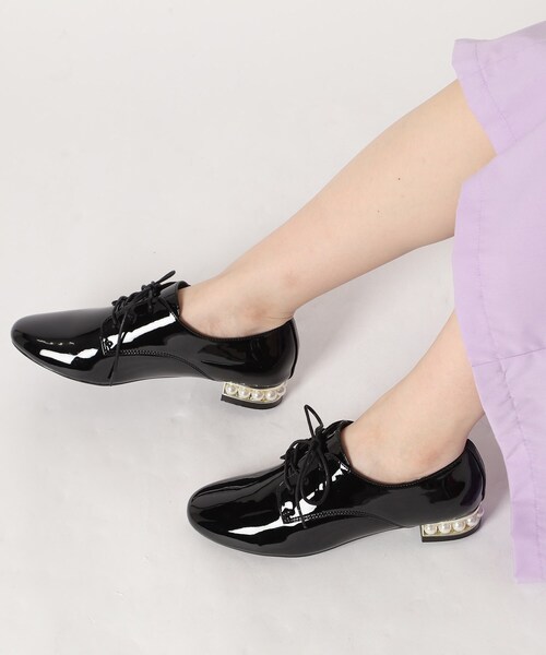 ESPERANZA（エスペランサ）の「フェイクパールヒールレースアップシューズ 24SS（ドレスシューズ・レディース・チョコ/ブラック系1・M/L/S/LL）」の18枚目の写真