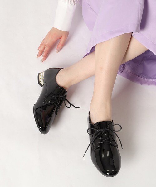 ESPERANZA（エスペランサ）の「フェイクパールヒールレースアップシューズ 24SS（ドレスシューズ・レディース・チョコ/ブラック系1・M/L/S/LL）」の20枚目の写真