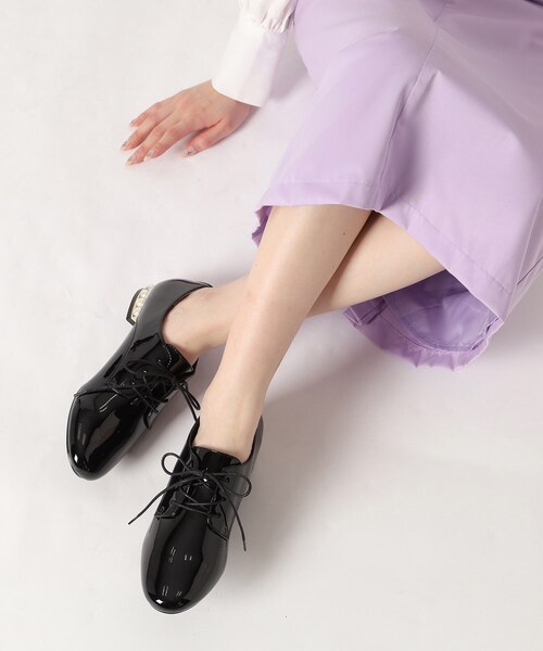 ESPERANZA（エスペランサ）の「フェイクパールヒールレースアップシューズ 24SS（ドレスシューズ・レディース・チョコ/ブラック系1・M/L/S/LL）」の21枚目の写真