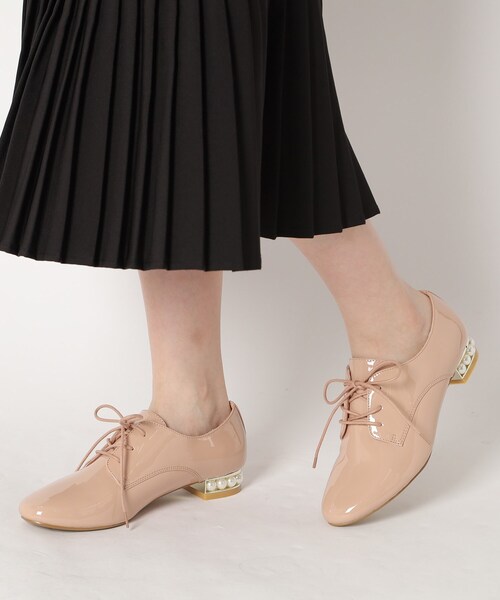 ESPERANZA（エスペランサ）の「フェイクパールヒールレースアップシューズ 24SS（ドレスシューズ・レディース・チョコ/ブラック系1・M/L/S/LL）」の22枚目の写真