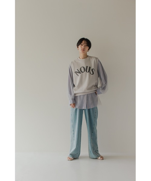 CHIGNON(シニヨン)の「【セットアップ】CHIGNON ラップジャストパンツ(デニムパンツ・レディース・ブルー/オフホワイト・FREE)」の17枚目の写真