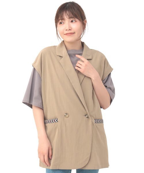 チチカカ（チチカカ）の「ヴィンテージテーラーカラーベスト（ベスト・レディース・ブルー/モカ・FREE）」の18枚目の写真