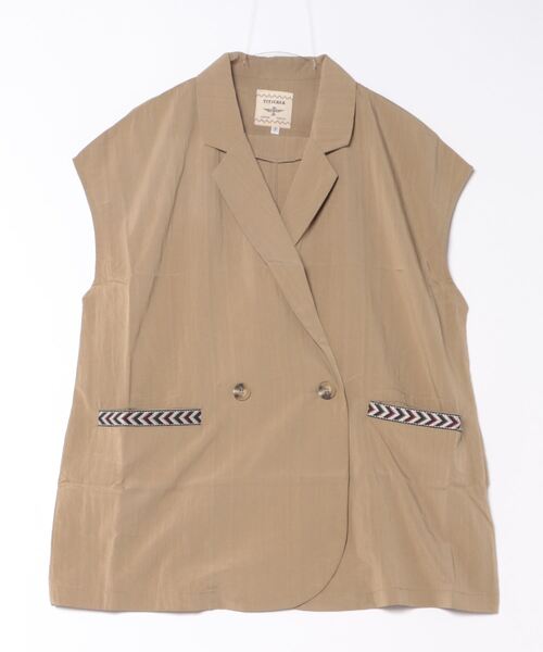 チチカカ（チチカカ）の「ヴィンテージテーラーカラーベスト（ベスト・レディース・ブルー/モカ・FREE）」の10枚目の写真