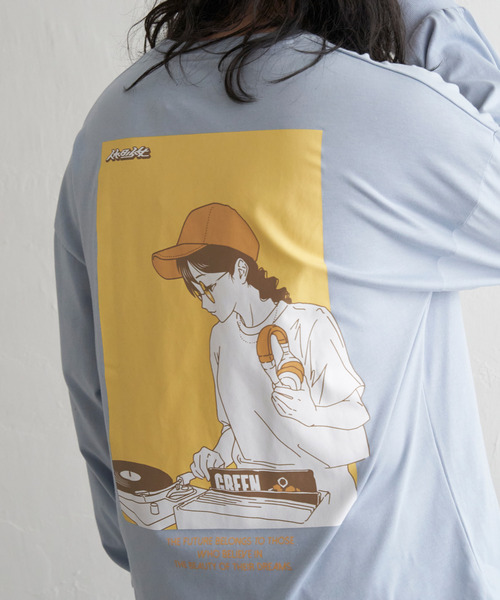 VENCEEXCHANGE(ヴァンスエクスチェンジ)の「ガールズフォトプリントロンTシャツ(Tシャツ/カットソー・メンズ・ホワイト/ブラック/グリーン/ダークグレー/ブルー系/オフホワイト・M/L)」の6枚目の写真
