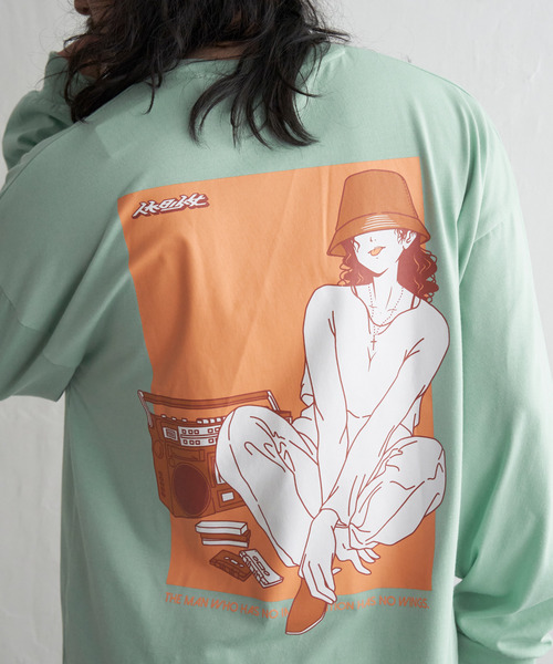 VENCEEXCHANGE(ヴァンスエクスチェンジ)の「ガールズフォトプリントロンTシャツ(Tシャツ/カットソー・メンズ・ホワイト/ブラック/グリーン/ダークグレー/ブルー系/オフホワイト・M/L)」の5枚目の写真