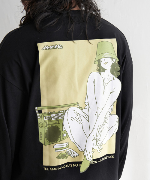 VENCEEXCHANGE(ヴァンスエクスチェンジ)の「ガールズフォトプリントロンTシャツ(Tシャツ/カットソー・メンズ・ホワイト/ブラック/グリーン/ダークグレー/ブルー系/オフホワイト・M/L)」の16枚目の写真