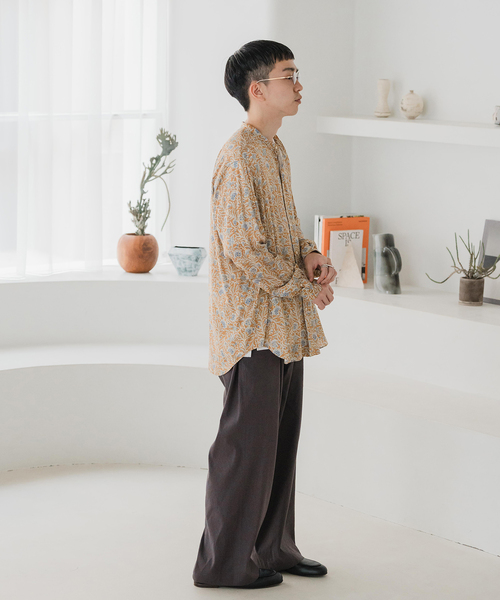 EDIFICE（エディフィス）の「インドパターン スタンドカラーシャツ（シャツ/ブラウス・メンズ・ブラック/ホワイト/ベージュ・SMALL/MEDIUM/LARGE）」の11枚目の写真