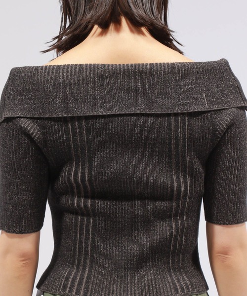 PAGEBOY（ページボーイ）の「ダブルZIPリブオフショル（ニット/セーター・レディース・ライム/オフホワイト/ブラック・FREE）」の17枚目の写真