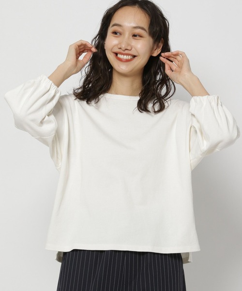 niko and...(ニコアンド)の「ケアイージーランタンボリュプルオーバー(Tシャツ/カットソー・レディース・オフホワイト/ブルー/ブラック/ピンク/グリーン・MEDIUM/LARGE)」の16枚目の写真