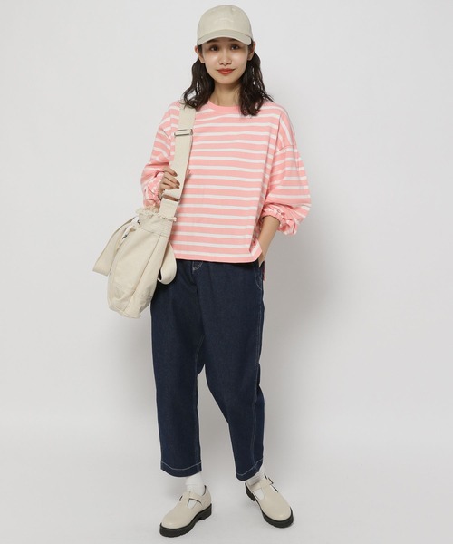 niko and...(ニコアンド)の「ケアイージーランタンボリュプルオーバー(Tシャツ/カットソー・レディース・オフホワイト/ブルー/ブラック/ピンク/グリーン・MEDIUM/LARGE)」の20枚目の写真