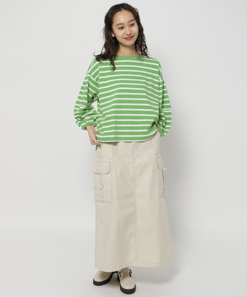 niko and...(ニコアンド)の「ケアイージーランタンボリュプルオーバー(Tシャツ/カットソー・レディース・オフホワイト/ブルー/ブラック/ピンク/グリーン・MEDIUM/LARGE)」の22枚目の写真