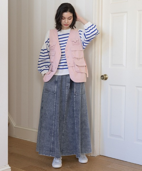 niko and...(ニコアンド)の「ケアイージーランタンボリュプルオーバー(Tシャツ/カットソー・レディース・オフホワイト/ブルー/ブラック/ピンク/グリーン・MEDIUM/LARGE)」の9枚目の写真