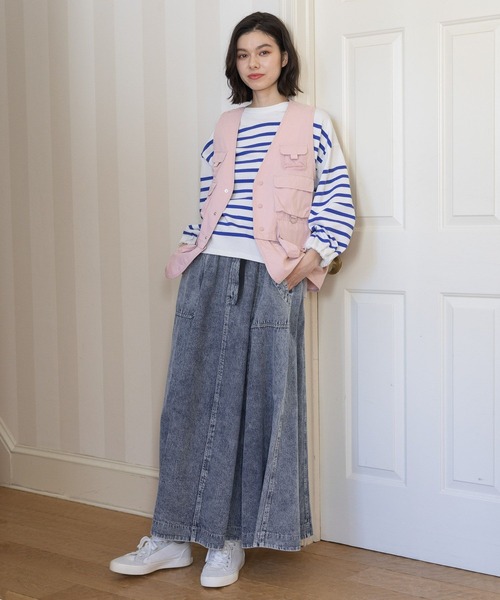 niko and...(ニコアンド)の「ケアイージーランタンボリュプルオーバー(Tシャツ/カットソー・レディース・オフホワイト/ブルー/ブラック/ピンク/グリーン・MEDIUM/LARGE)」の10枚目の写真