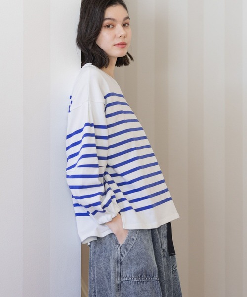 niko and...(ニコアンド)の「ケアイージーランタンボリュプルオーバー(Tシャツ/カットソー・レディース・オフホワイト/ブルー/ブラック/ピンク/グリーン・MEDIUM/LARGE)」の11枚目の写真