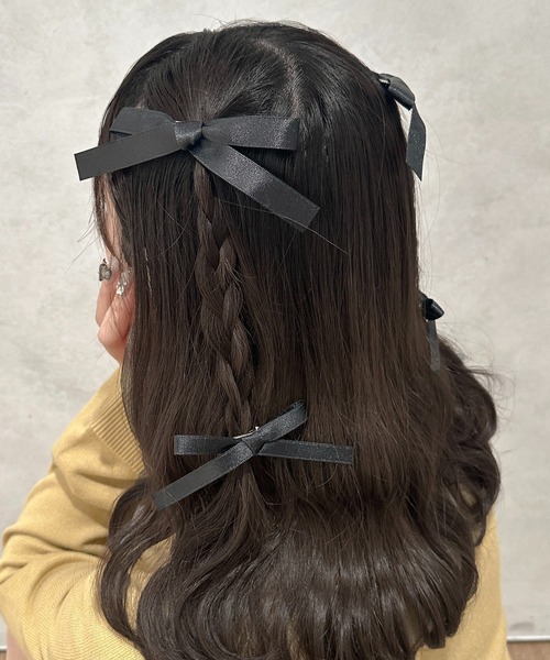 apres jour clair（アプレジュールクレア）の「【apres jour clair×ARIAZ】ヘアリボンクリップ４SET（バレッタ/ヘアクリップ・レディース・ホワイト/ライトブルー/ブラック・FREE）」の9枚目の写真